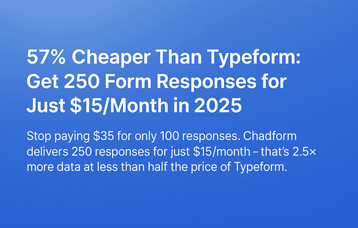 Featured image for 100% Cheaper Than Typeform: Get Unlimited Form Responses for Free in 2025