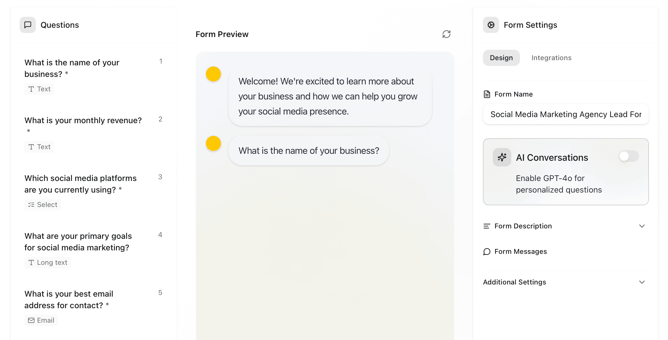 Screenshot showing Powerful Form Builder